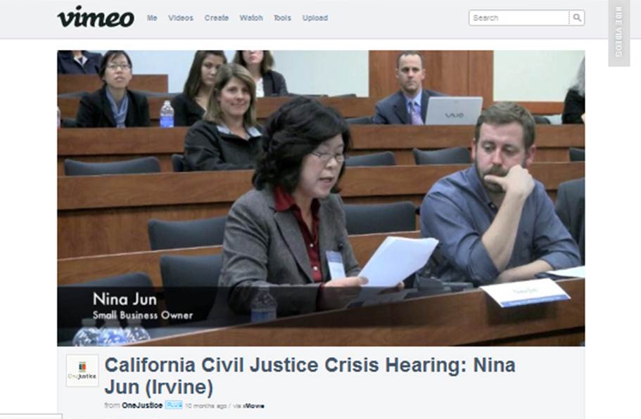 Small Business Owner Nina Jun testifies.