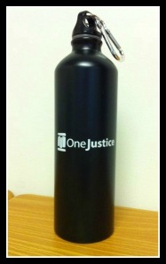 You can win this nifty OneJustice water bottle!