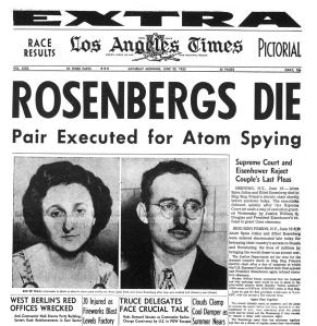 Rosenbergs are executed (newspaper article)