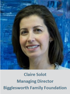 Claire Solot, Managing Director of Bigglesworth Family Foundation, head shot