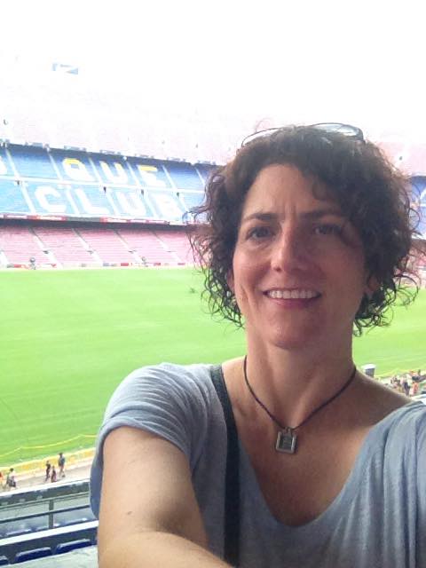 Photo: End of the soccer pilgrimage: selfie at Camp Nou in Barcelona.