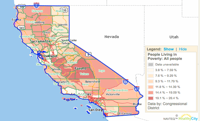 Photo: Poverty Density in California