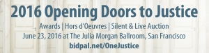 IMAGE: 2016 Opening Doors to Justice event on June 23, 2016 at The Julia Morgan Ballroom in downtown San Francisco.
