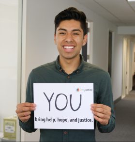 IMAGE: Miguel Castillo, DreamSF Fellow and Communications Intern at OneJustice.